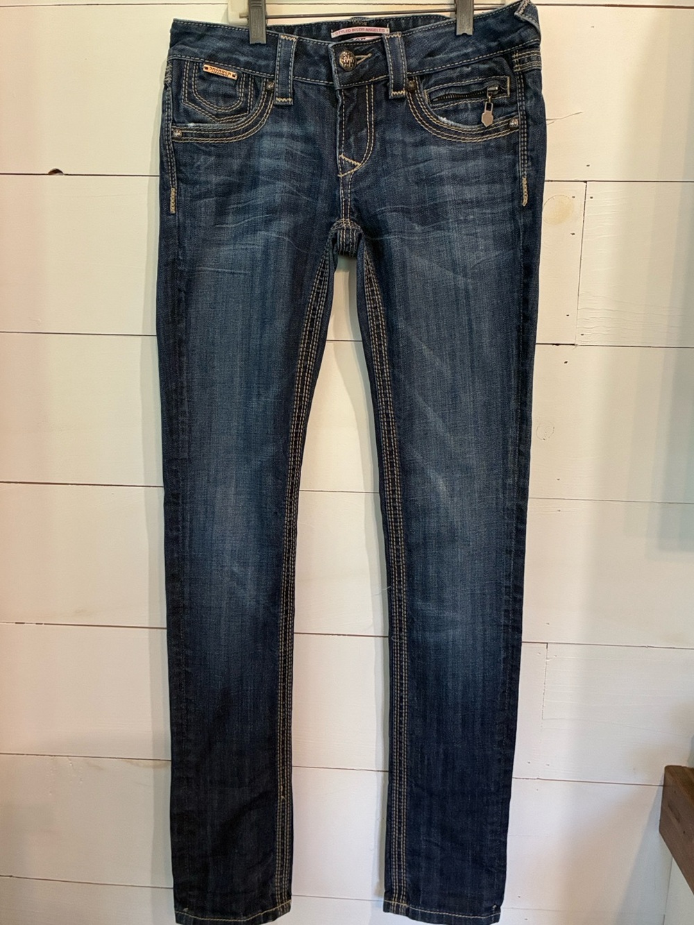 Re Rock for Express Dark Blue Skinny Jeans Styled in LA Size 2R